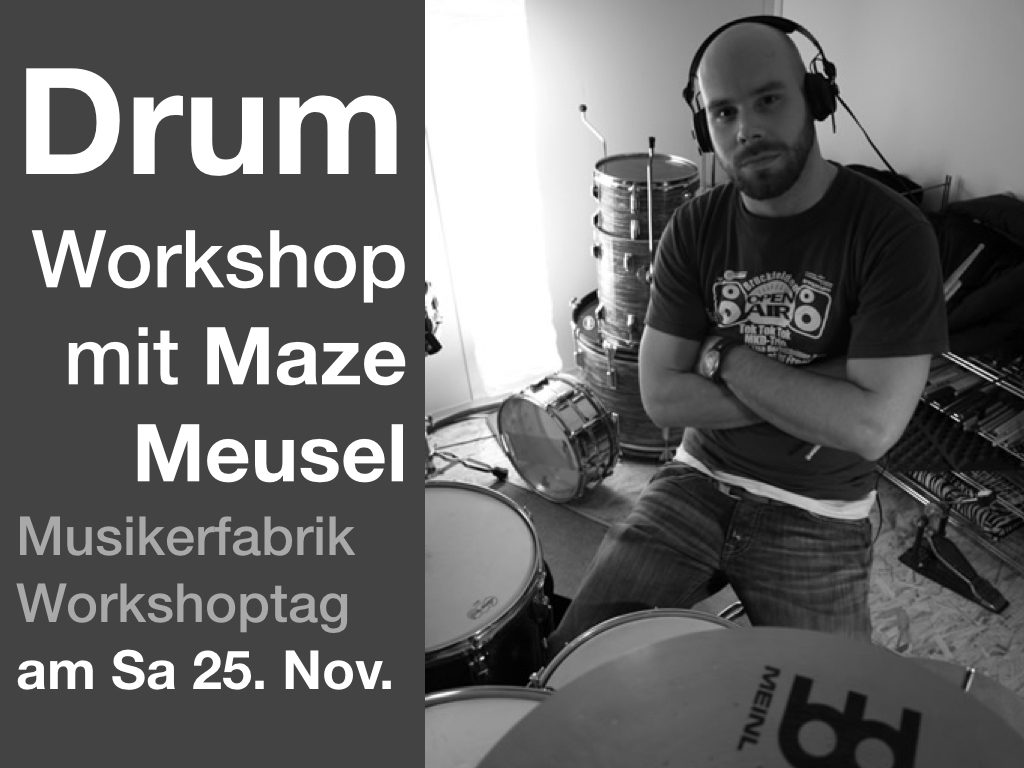 Matthias Meusel fördert Drummer in Hannover Musikerfabrik