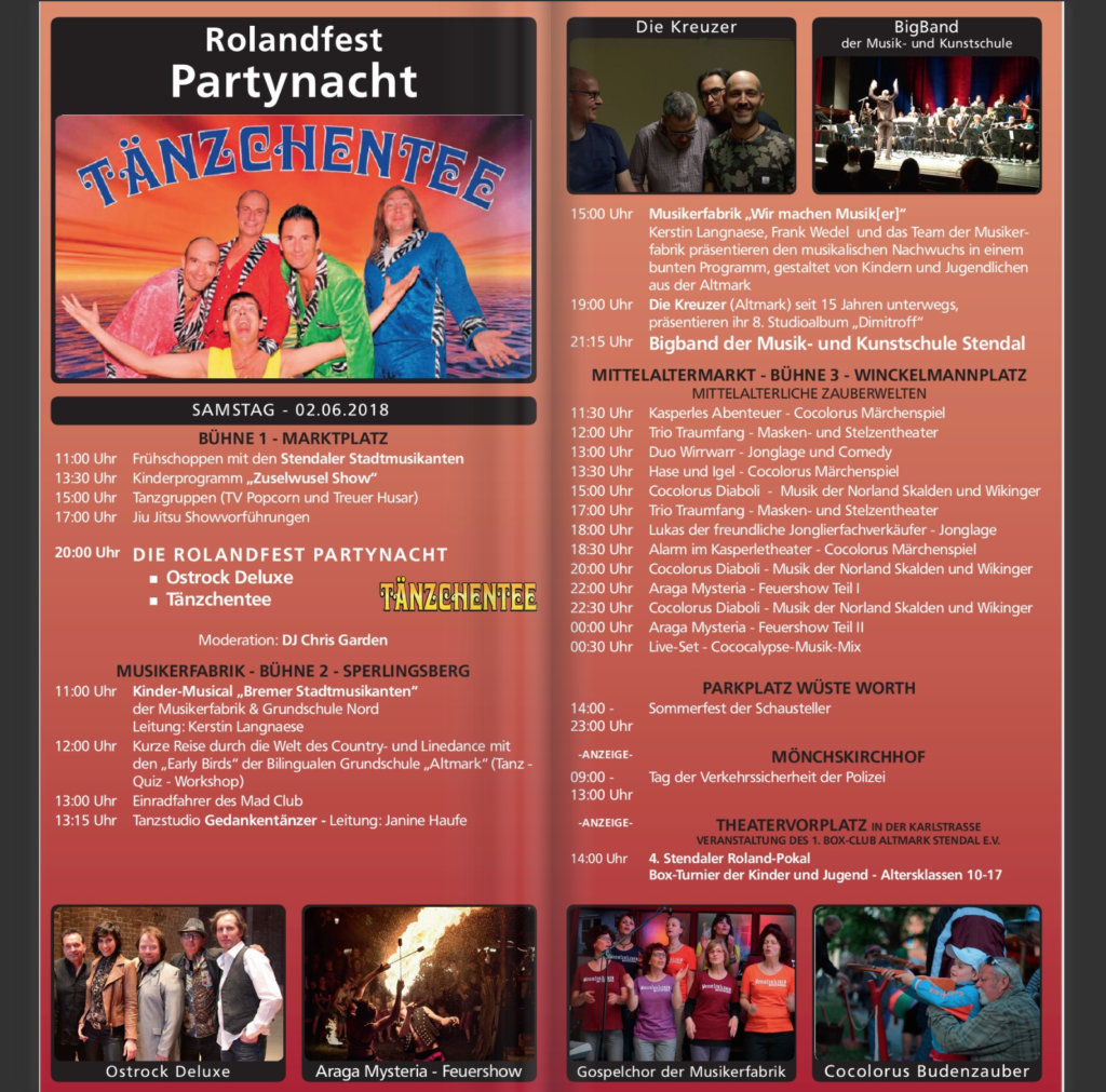 Rolandfest Stendal Programm